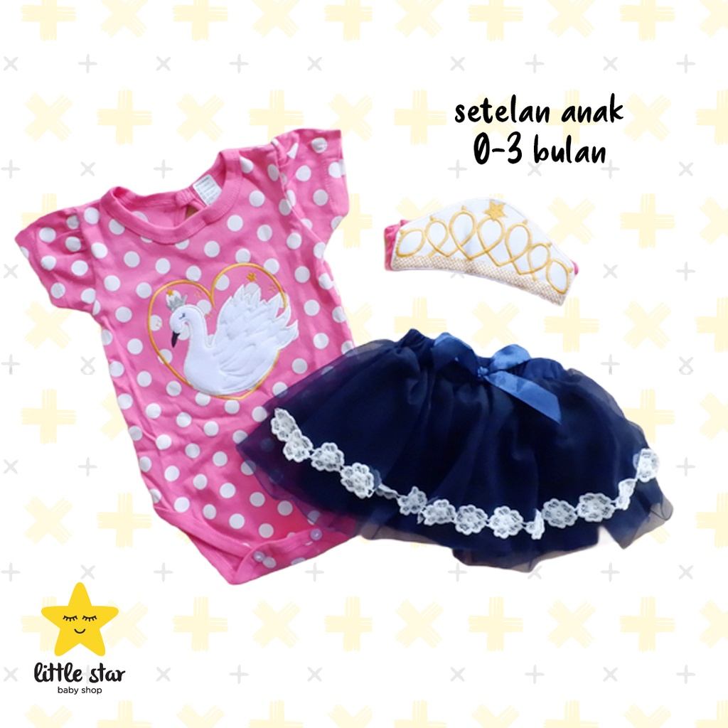 Atasan Jumper Rok Tutu | Set Setelan Baju Bayi Newborn Cewek