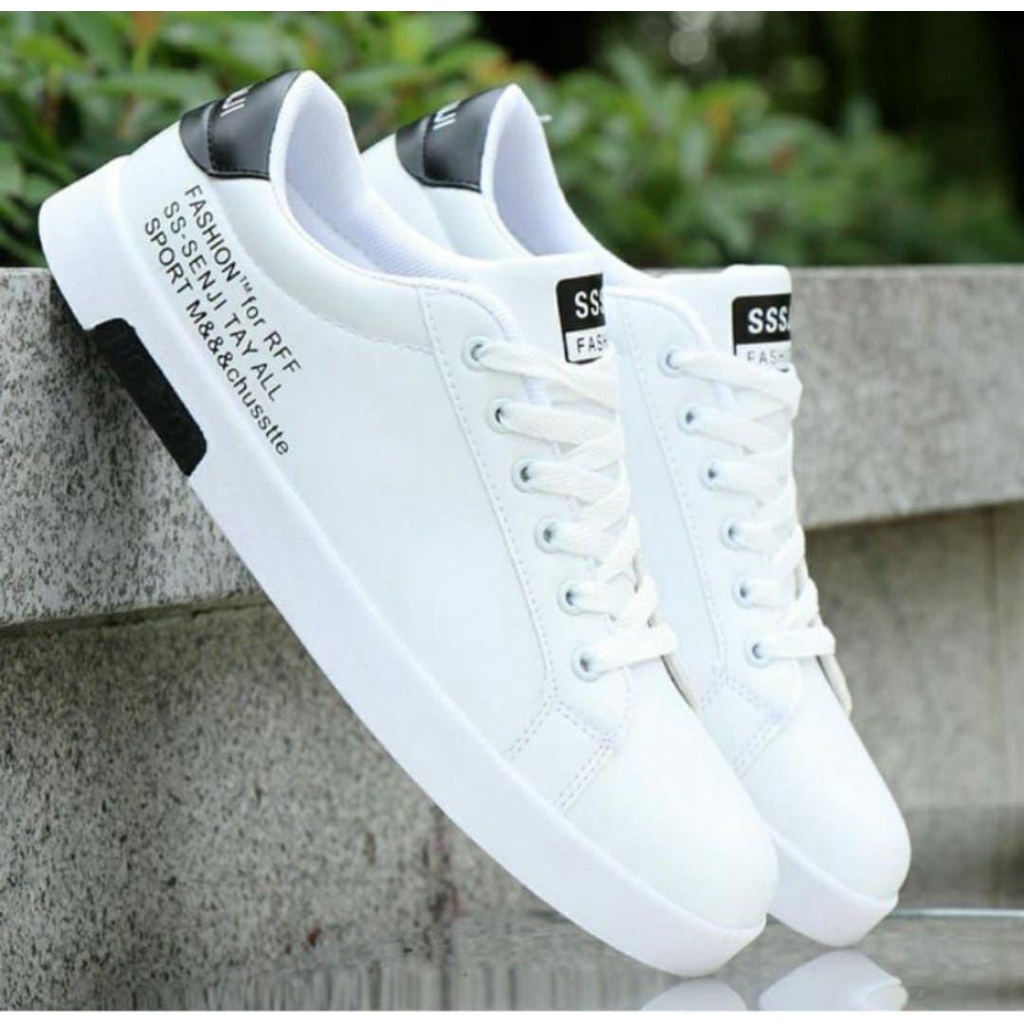 ARMY - SEPATU Sneakers WHITE&amp;BLACK ss.senji sepatu fashion sepatu casual berkualitas terlaris