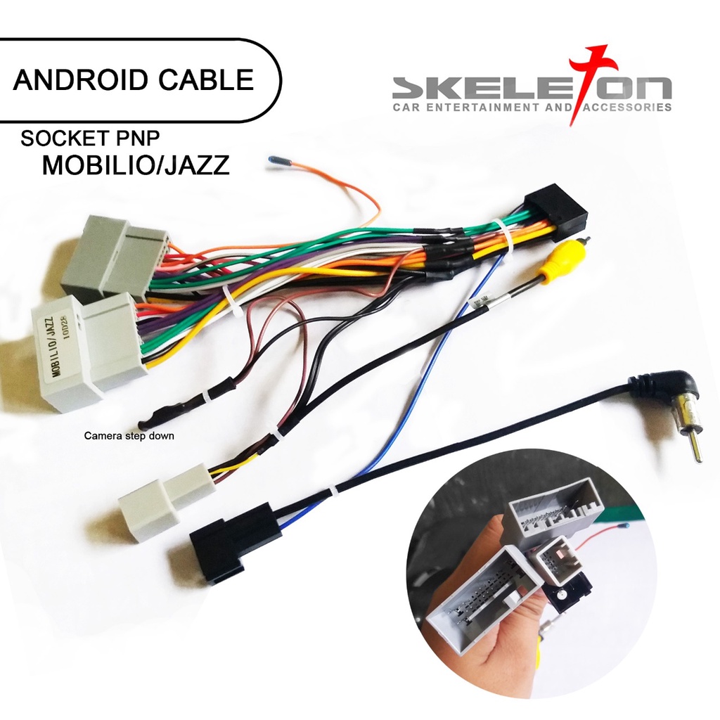 SOKET HEAD UNIT ANDROID SKELETON DAN DHD UNTUK HONDA MOBILIO