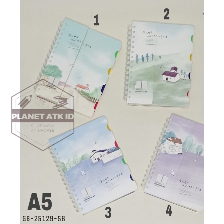 

Notebook Spiral A5-110Lbr+Index Hard Cover/Buku Spiral/Ring Book