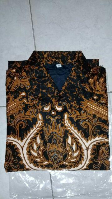 Ajibhanu Kemeja Batik Pria Atasan Batik Baju Batik Pria Lengan Panjang Batik Modern Ori By Anjani