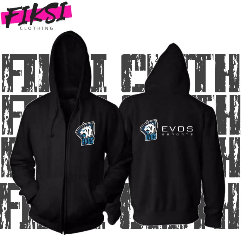 jaket sweater zepper evos esports