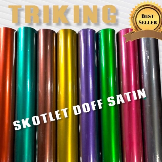 Stiker/ skotlet metalik doff metalik untuk mobil dan motor