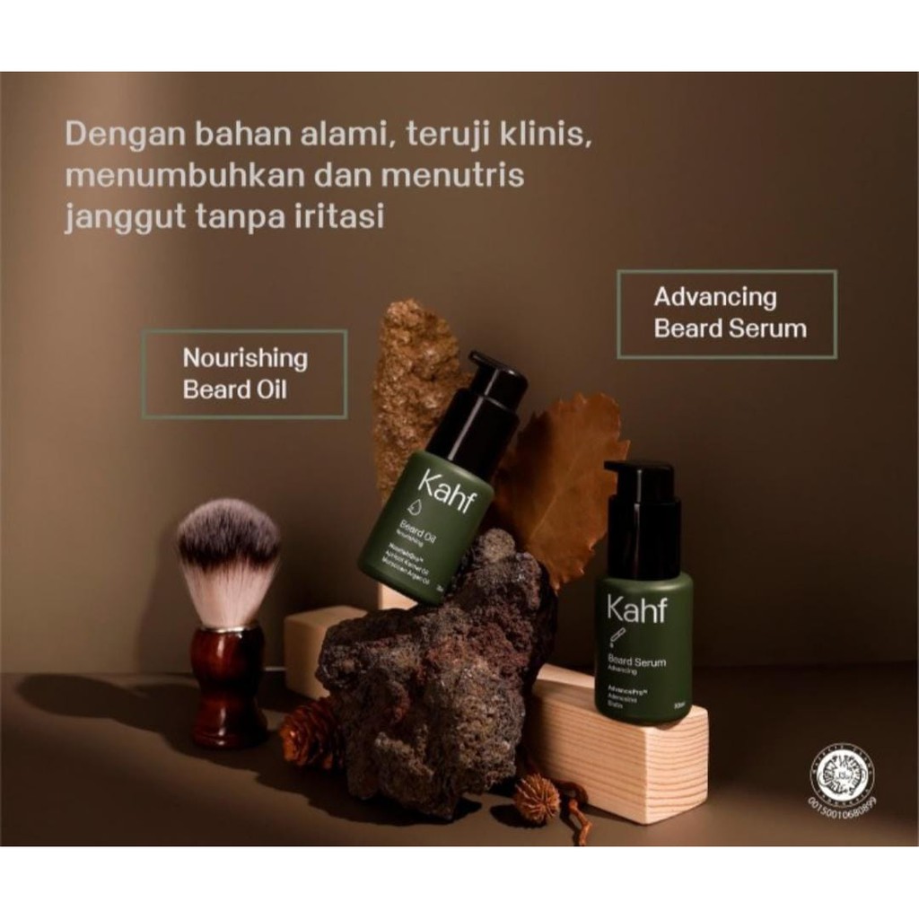 Kahf Advancing Beard &amp;Hair Serum 30ml- Serum Penumbuh Janggut &amp; Rambut #Vitamin_KU