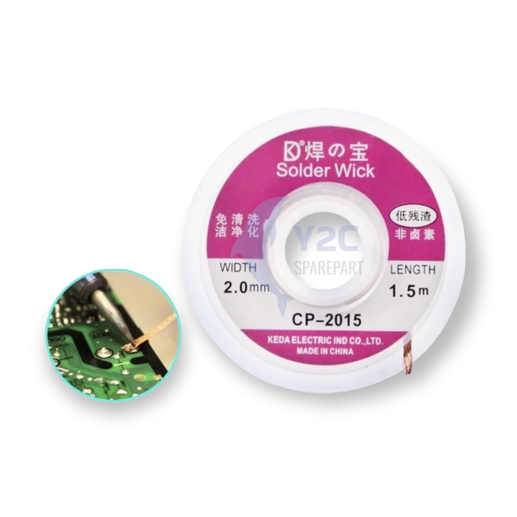 SOLDER WICK KD 2015 2MM PANJANG 75CM / PITA SOLDER / ALAT SERVIS SERVICE HP