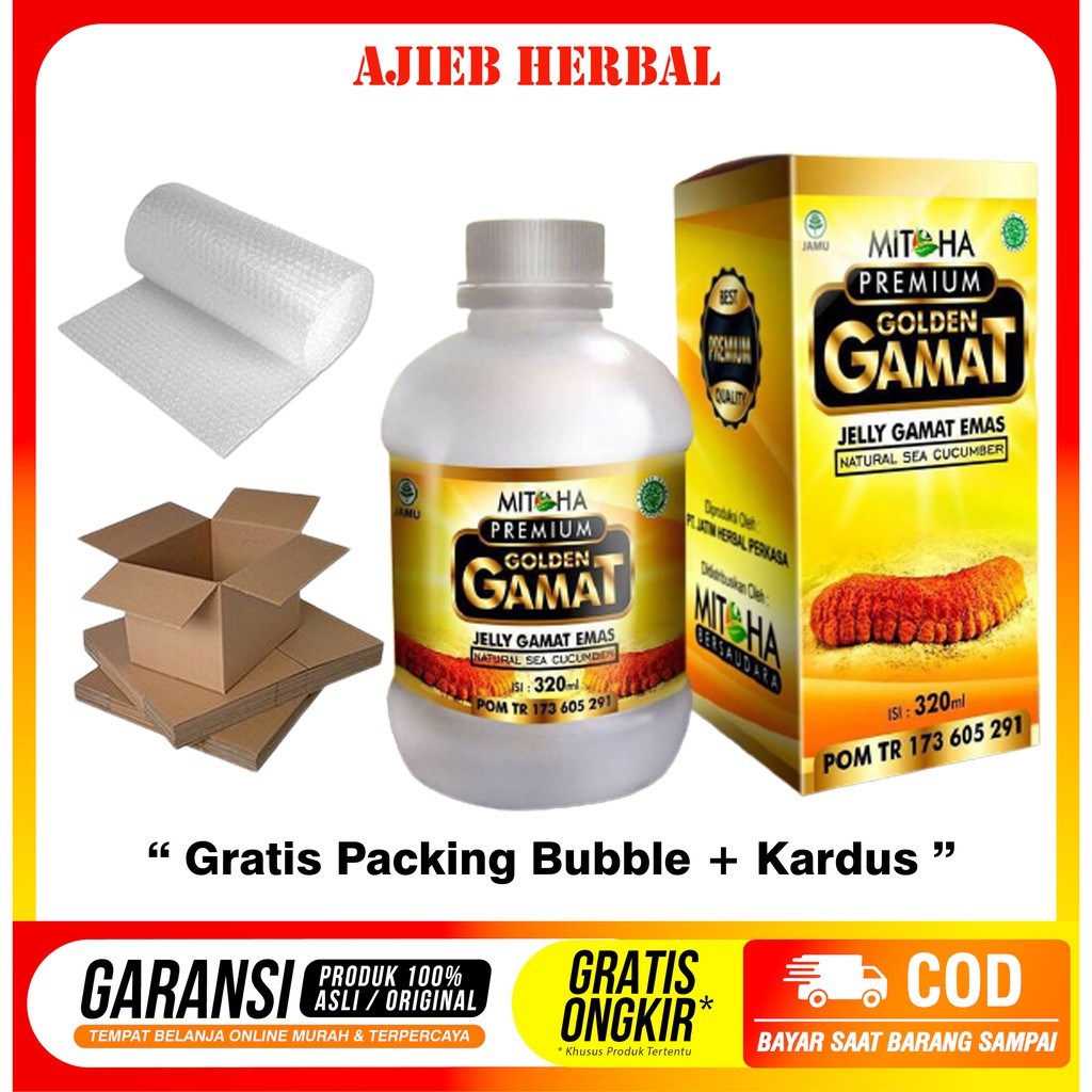JELLY GAMAT EMAS GOLDEN MITOHA 320ML / jelly gamat emas
