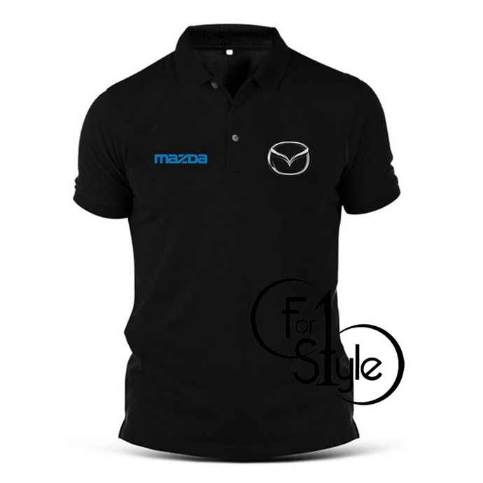 POLO SHIRT MAZDA MOTOR CORPORATION LOGO KAOS KERAH PRIA MOBIL KEREN