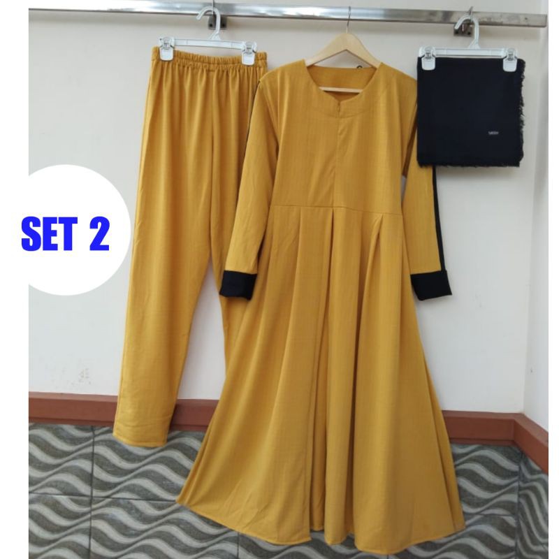 SUPER AMBYAR,REALPICK SETELAN LONG TUNIK ELIZABET KUALITAS 8ORIGINAL RIZQI COLLECTION