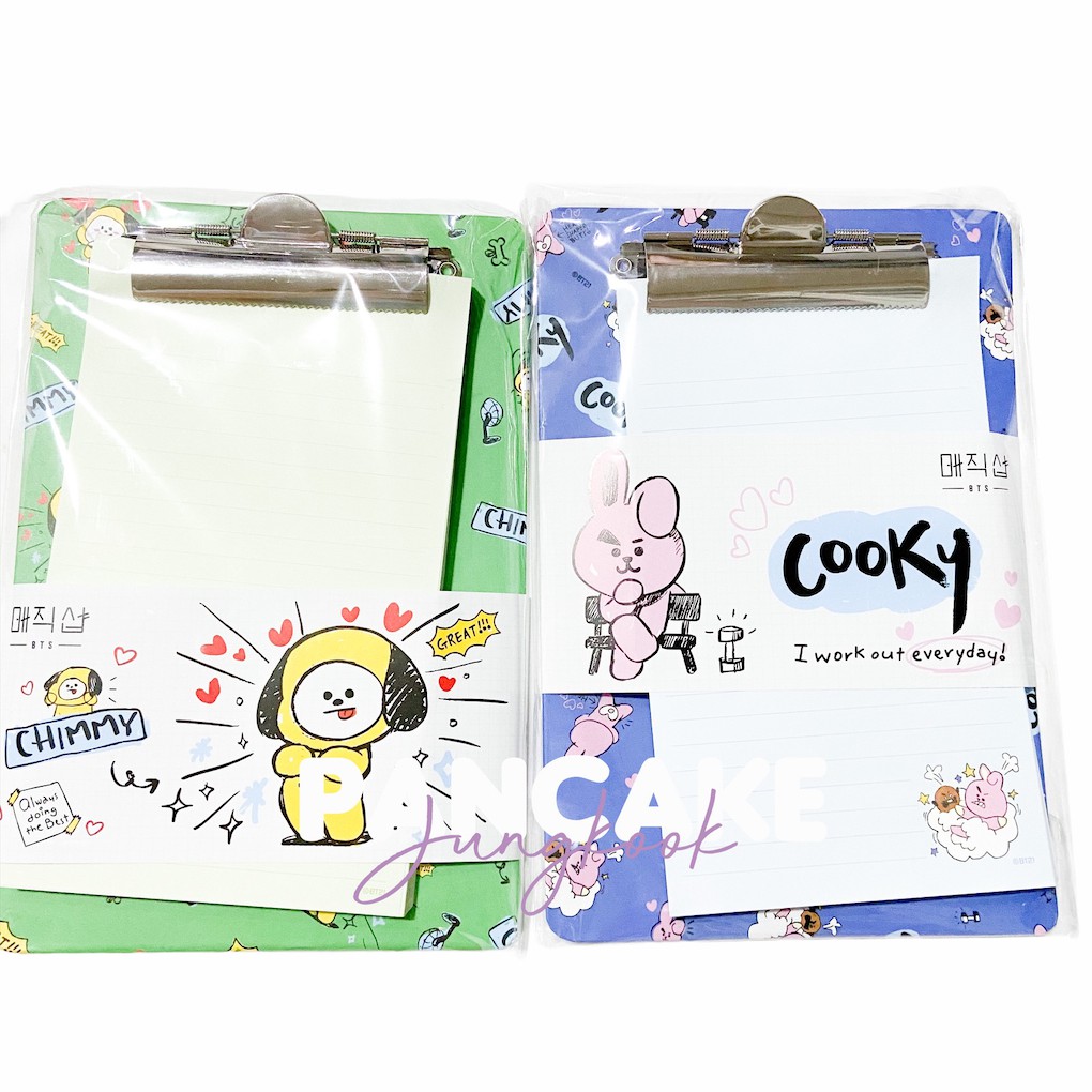 [ READY‼️ ] bts bt21 magic shop muster studio 8 clipboard set [ cooky chimmy ]