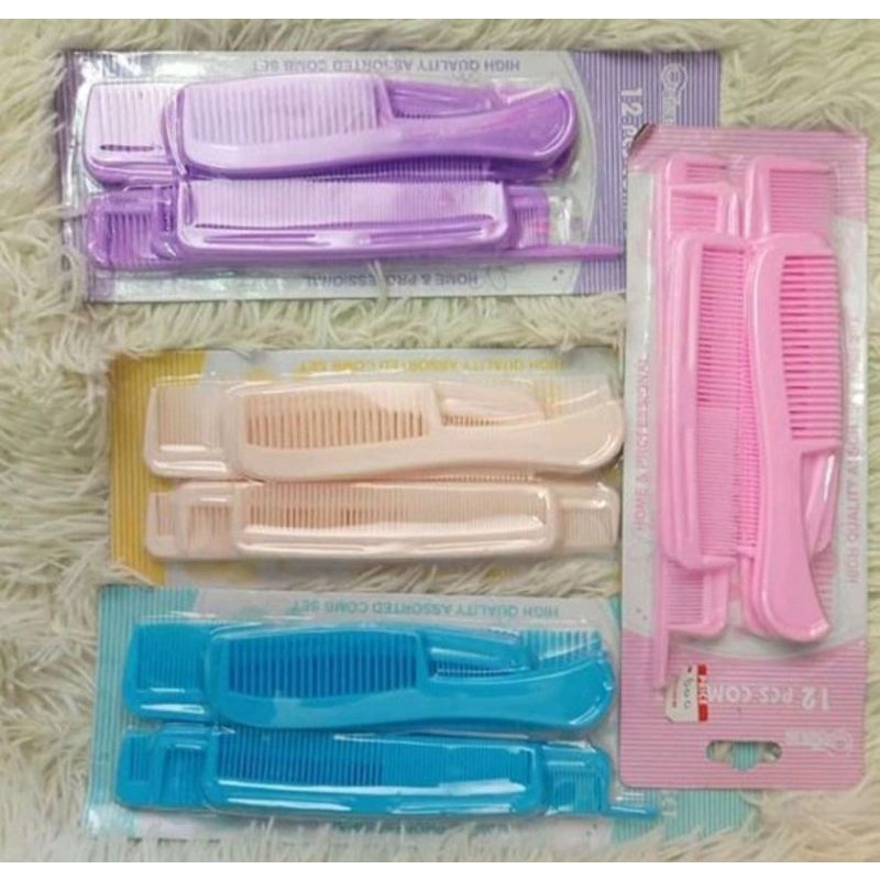 Vinztstore - Sisir set 12 in 1 Sisir Rambut Korea Sisir Unisex Hair Comb Serbaguna