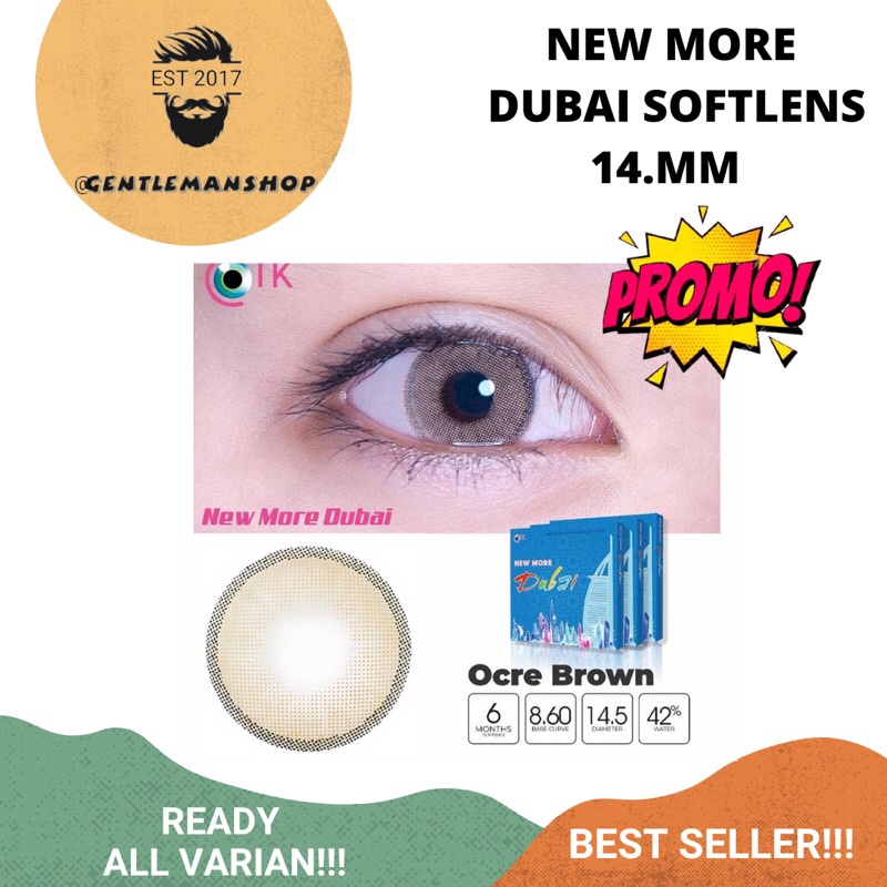 NEW ARRIVAL!!! SOFTLENS NEW MORE DUBAI NORMAL / DIA 14.5mm / By CTK  / BEST SELLER / Softlen Soflen Soflens