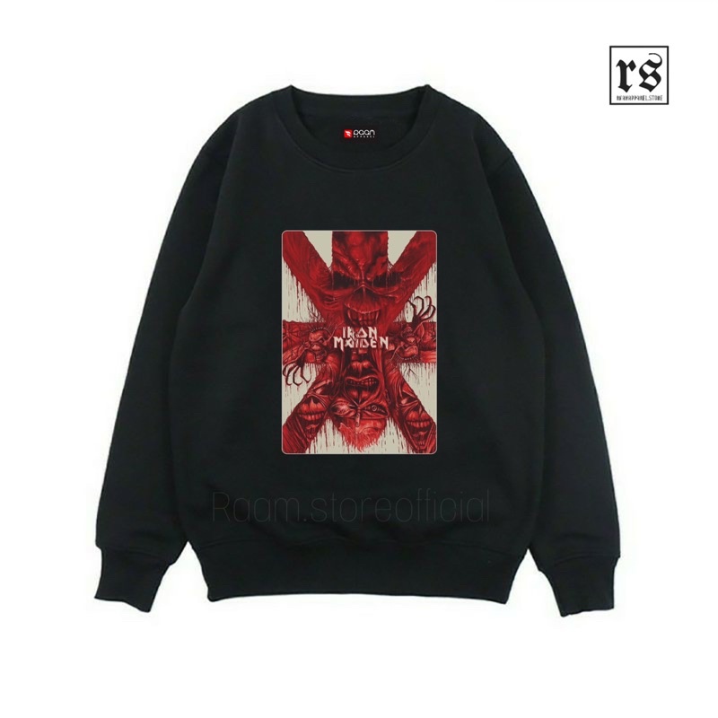 Crewneck Distro IRON MAIDEN Hoddie IRON MAIDEN Pria Wanita CNFF028