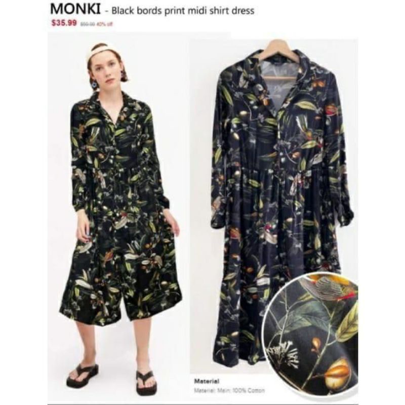 Monki Midi Dress Original - Dress/Tunik Monki For Woman