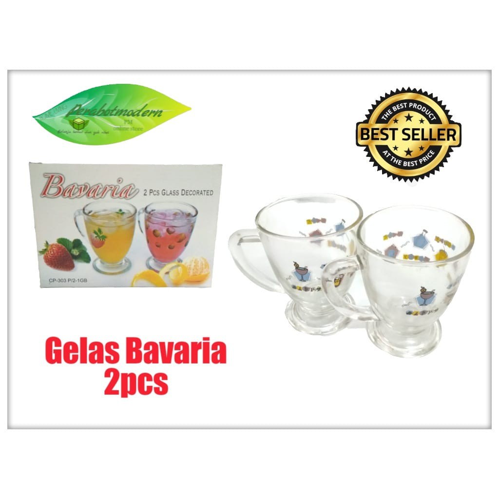 GELAS - CANGKIR SET BAVARIA ISI 2PCS