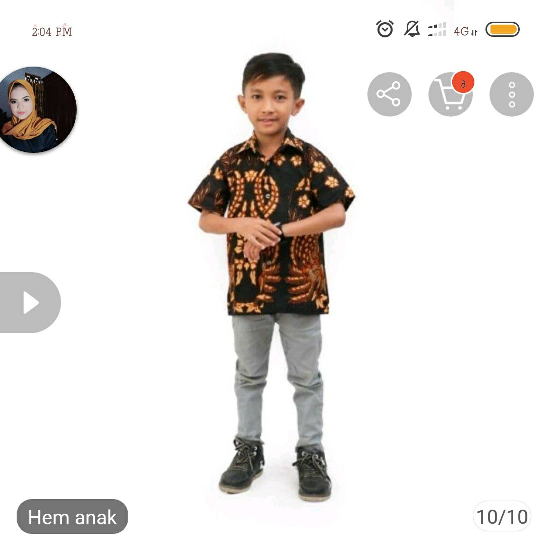 Batik Atasan Wanita Tey-17 Batik Wanita Asj Sa Hrb026 Kenongo Kemeja Tosca Pendek