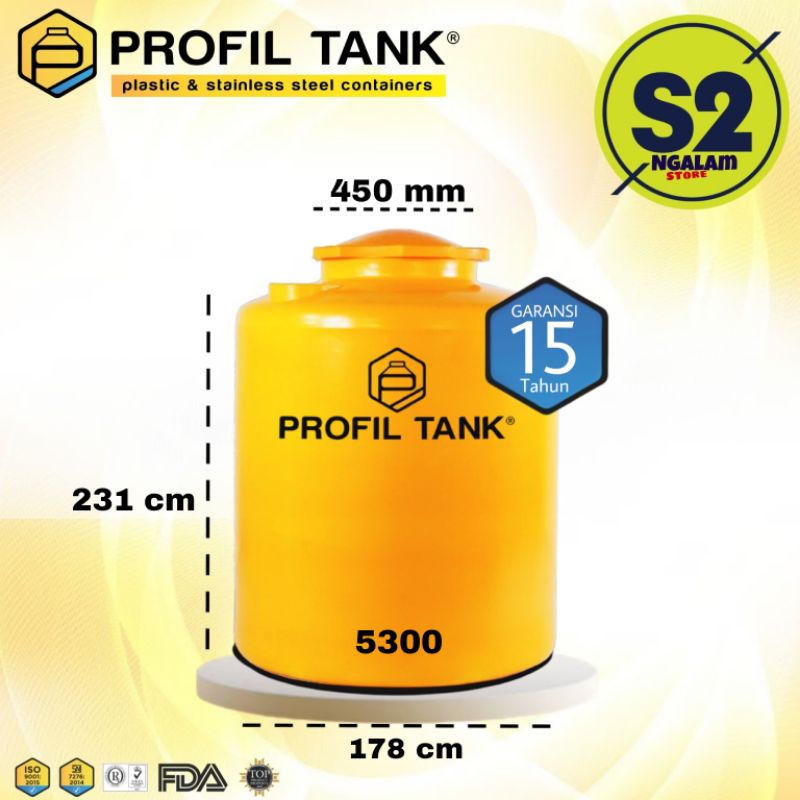 Tandon Air /Toren Air /Tangki Air - PROFIL TANK 5300 Liter (Invoice)