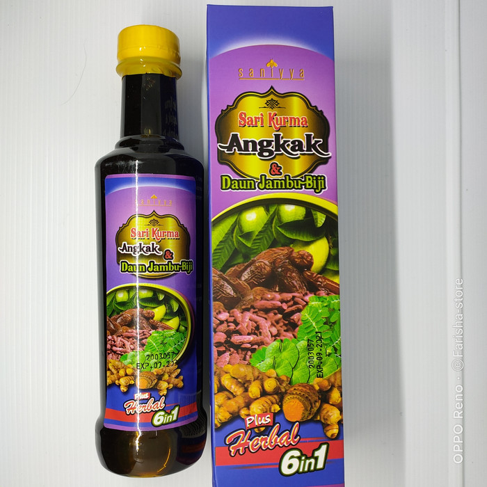 

SARI KURMA ANGKAK & DAUN JAMBU BIJI PLUS HERBAL 6 IN 1 SANIYYA 460g
