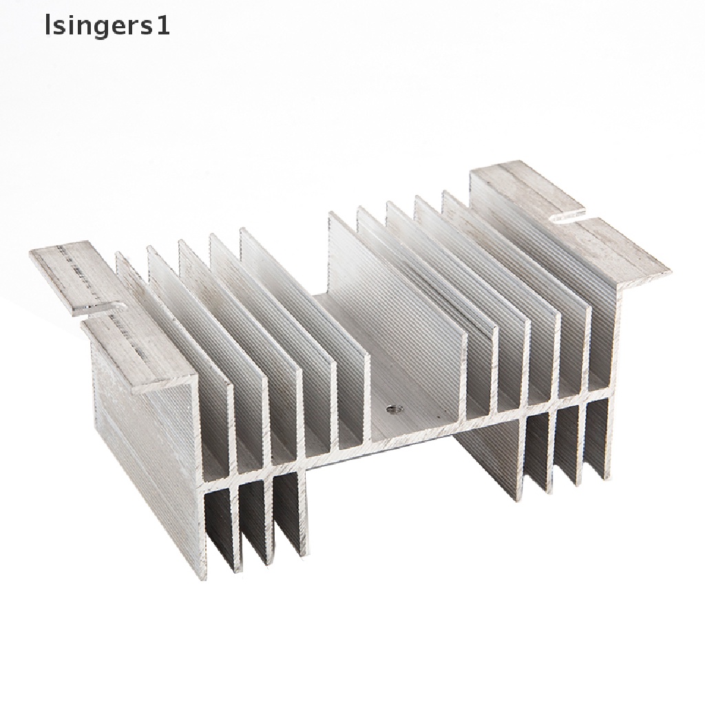 (lsingers1) Ssr Relay Single Phase Solid State Bahan Aluminum Ukuran 50x125 X 70mm Untuk Radiator Heat Sink