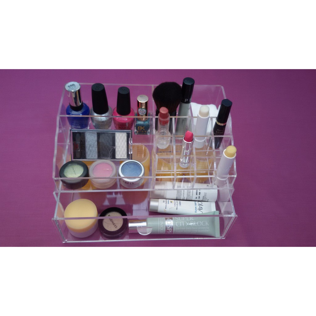 Acrylic Lipstic Organizer Akrilik Kosmetik Organizer 12+ Drawer -BH