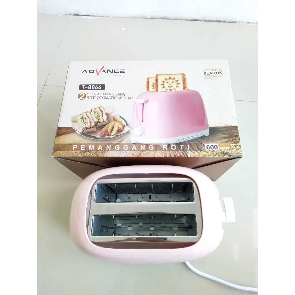 TOASTER ADVANCE T 8866 PEMANGGANG ROTI POP UP ATAS 2 SLOT