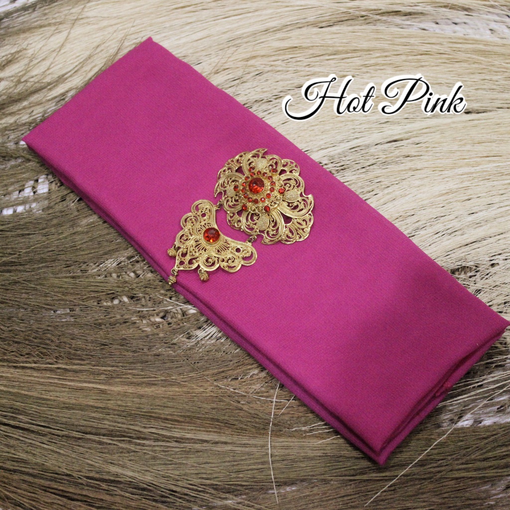 Selendang Sifon Hycon | Selendang Bali | Senteng-Hot Pink