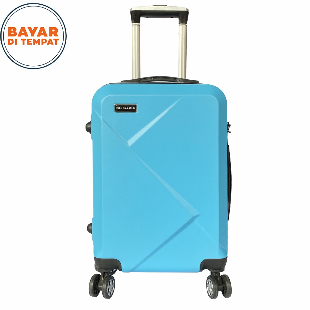 Gratis Ongkir! Koper Fiber POLO MILANO TC05 Koper Kabin 20inch Koper Baju Travelling - Sky Blue