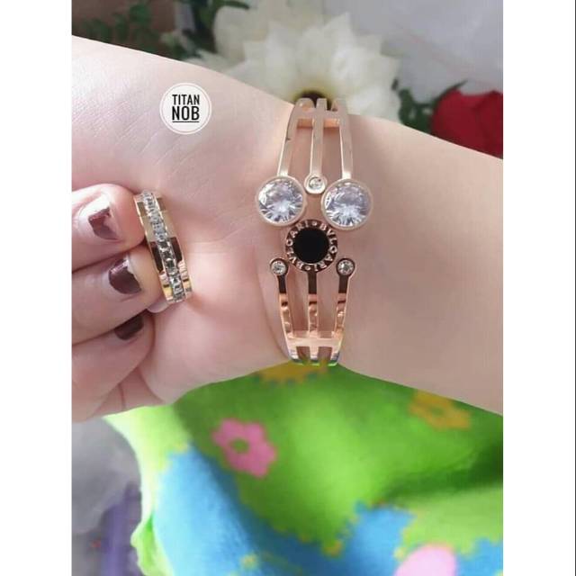 SET GELANG DAN CINCIN TITANIUM