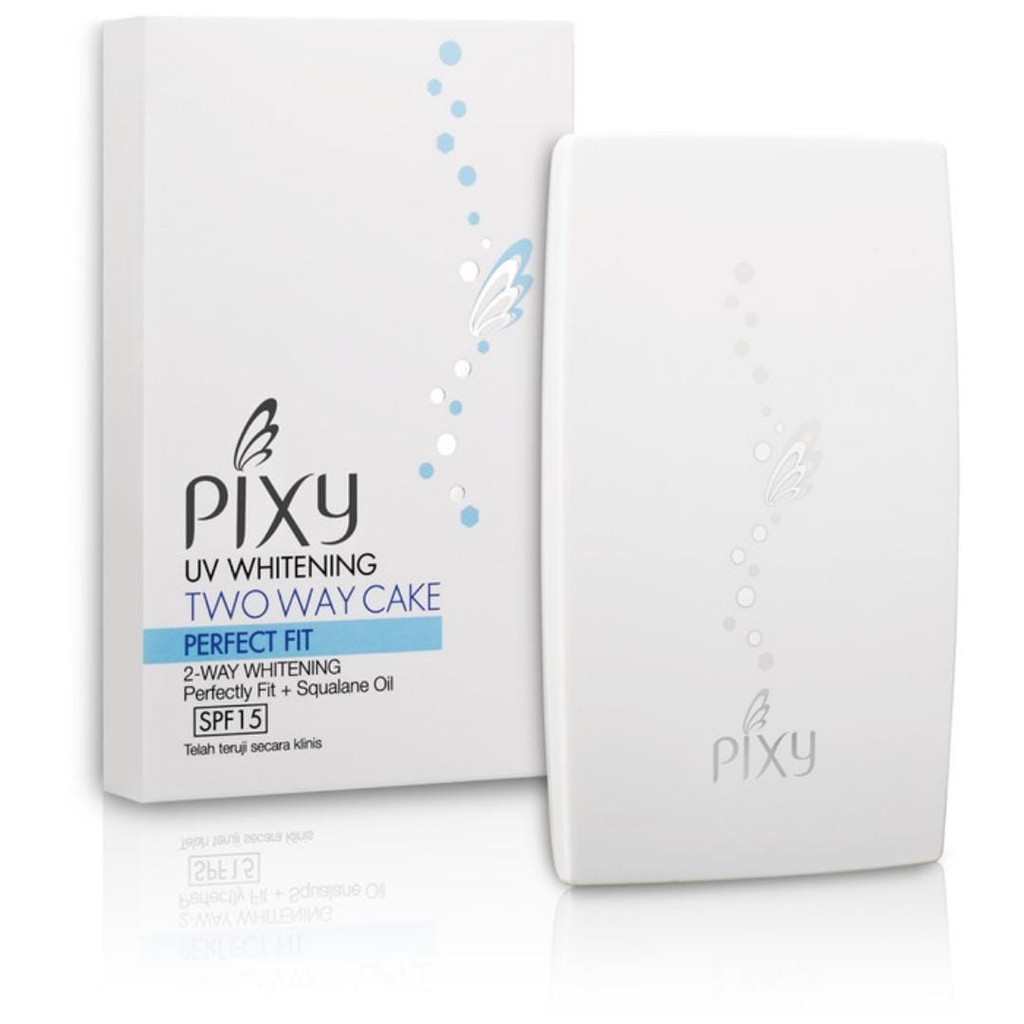 Ningrum Kecantikan Wajah Bedak Pixy Uv Two Way Cake Perfect Fit Bedak Padat Reguler PIXY ORI - 8019