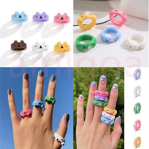 Cincin Clay Handmade Lucu Bentuk Kodok Untuk Wanita