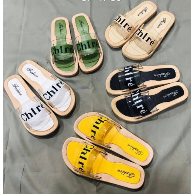 Sandal Jelly Wanita Transparan / Sandal Selop Wanita Chlre