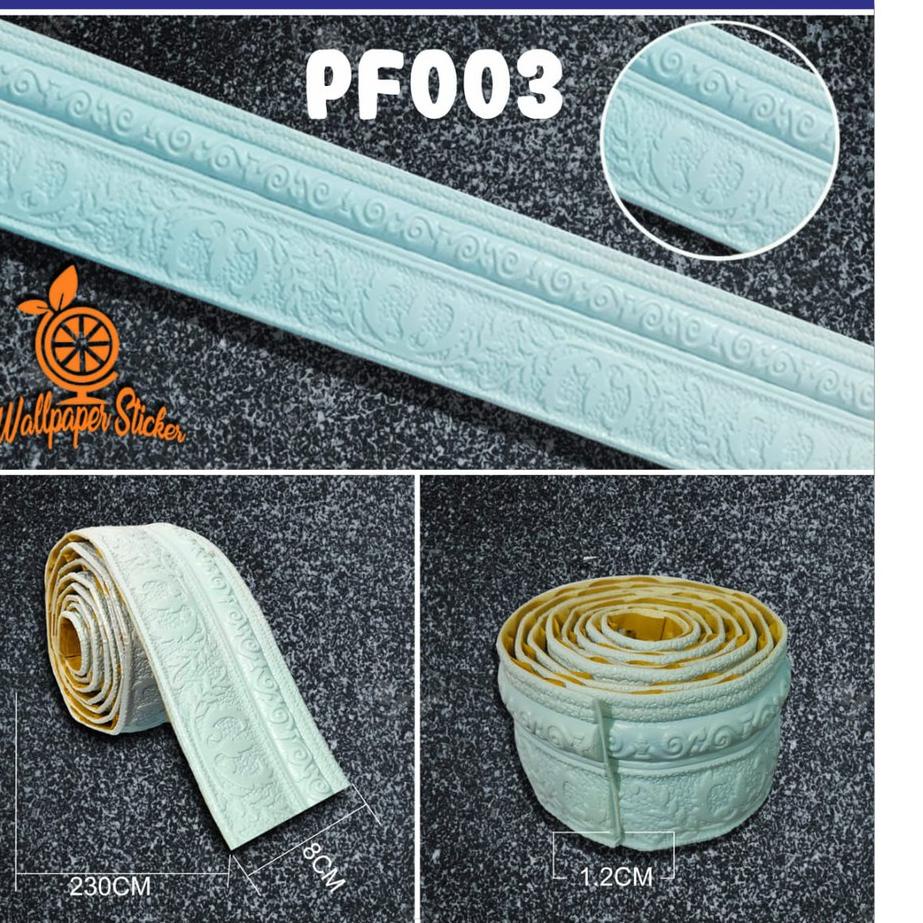 ☇ Wallpaper 3D List Foam Profil Wall Frame Wallpaper Border Moulding Plafon Bahan PE Foam Wallpaper