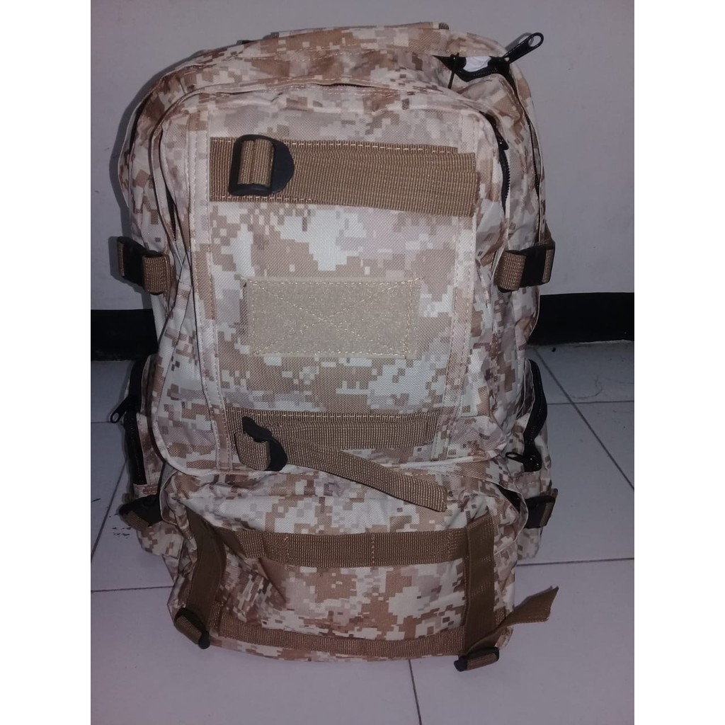 Koplerarmy Tas Punggung Loreng DIGITAL COKLAT - Ransel TNI DESSERT- Tas Lebanon Army GURUN