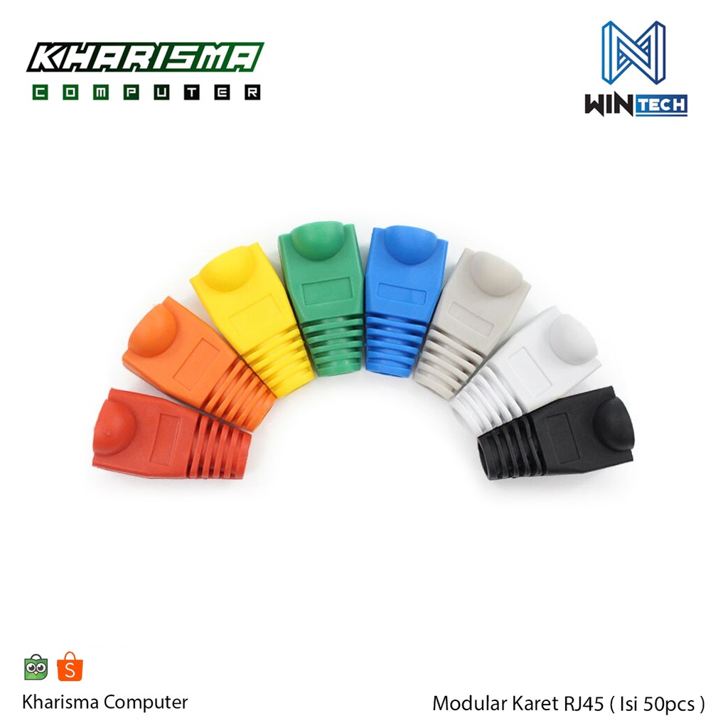 Modular Karet RJ45 / Karet Modular RJ45 1 Bungkus ( Isi 50 Pcs )