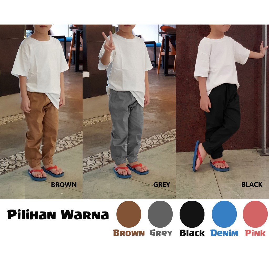 CELANA JOGGER BAYI &amp; ANAK (Pilihan 5 Size &amp; 5 Warna)