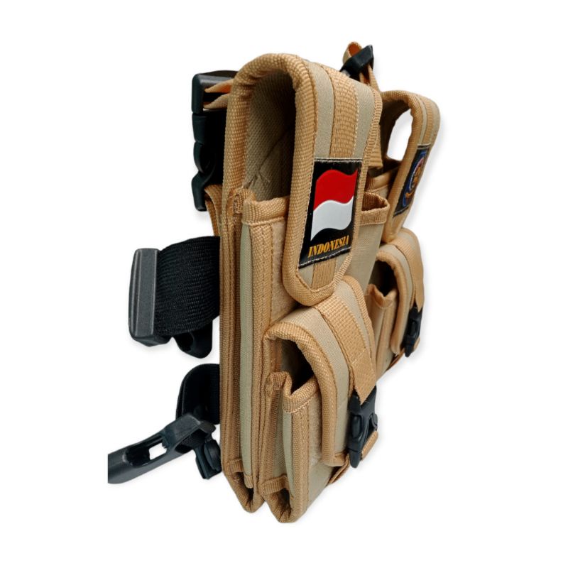 YANG BARU TAS PAHA POLPP MAGAZEN UNISEX WARNA CREAM LOGO SATPOL-PP