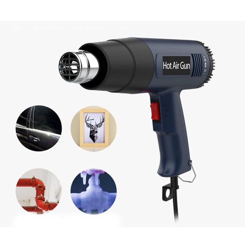 Electric Hot Air Gun Dryer Heat Solder Thermal 2000W/220V +2000W Hot Gun / Hot Air Gun / Heat Gun Hijau / Alat Torch/ Pemanas Skotlet / Heat Gun PISTOL PEMANAS