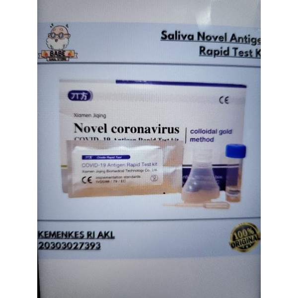 Antigen Novel Saliva Ecer / Pcs Saliva Antigen Novel AKL Kemenkes Metode Air Liur Alat Tes Covid Original