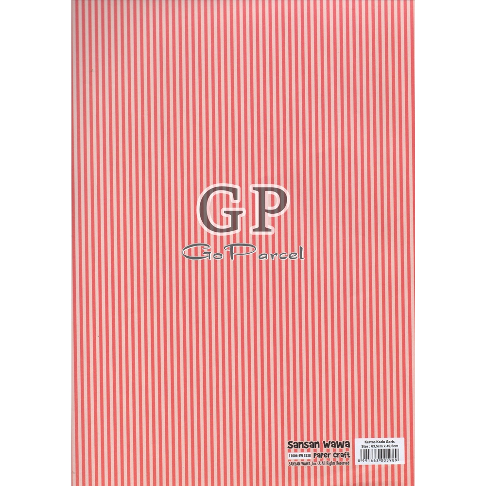 ( 5 Lembar ) SMALL LINE SANWA - KERTAS KADO STRIPES STRAIGHT - GIFT WRAPPING PAPER SANSAN WAWA