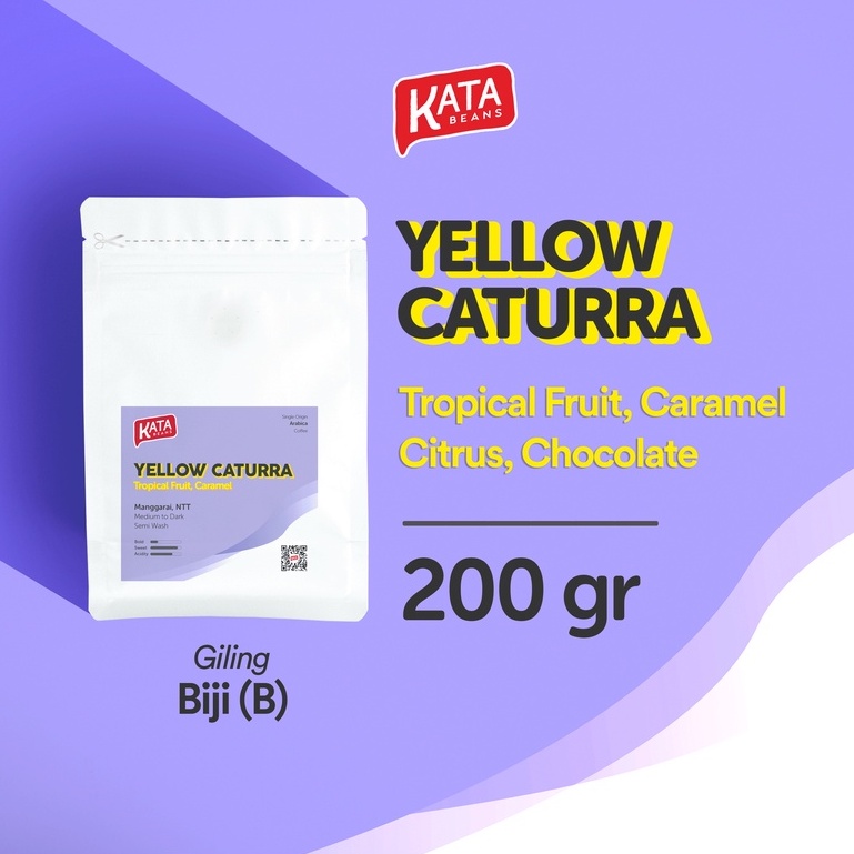 

Kopi Arabika Flores Yellow Caturra 200gr Biji/Bubuk | Kopi Arabika | Kata Beans Coffee