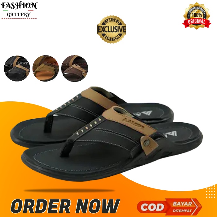 Sandal Sandal Pria kulit casual dewasa keren murah kekinian asli original 100% import  sandal pakalo