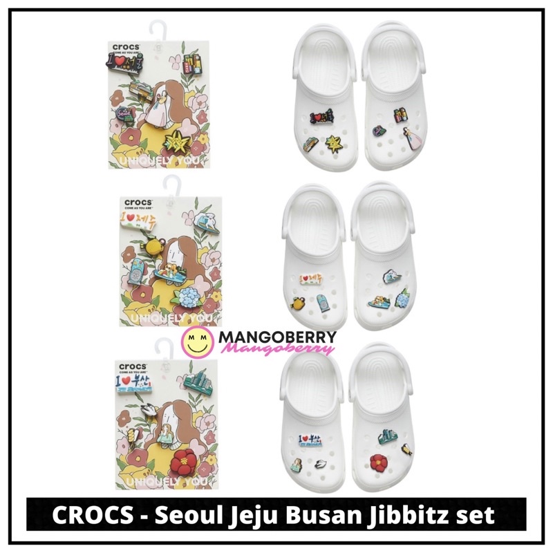 CROCS - Seoul Jeju Busan Jibbitz charms set (isi 6 pcs)