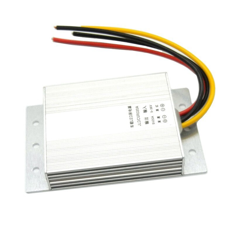 ultra thin DC to DC Power Converter DC9-36V to 5V 10A 50W 20A 100W Taxi /Car/ Bus LED Switching