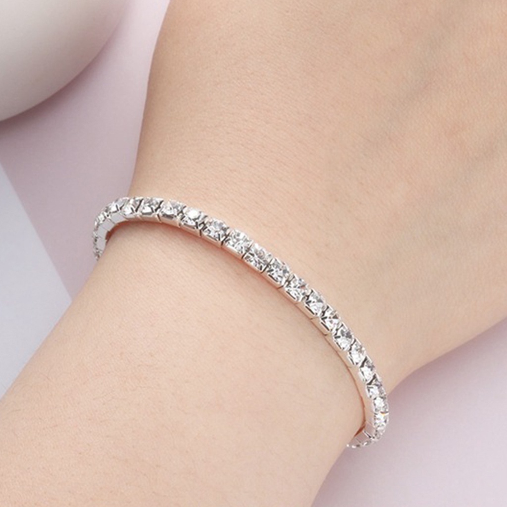 Hu Hu Hu Hu Hu Alat Bantu Pasang Kacamata♡ Gelang Tangan Elastis Bahan Alloy Aksen Berlian Imitasi Untuk Wanita