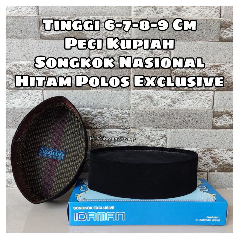 peci tinggi 6cm hitam polos peci hitam tinggi 7cm peci tinggi 6cm 7cm 8cm hitam polos kopiah tinggi 