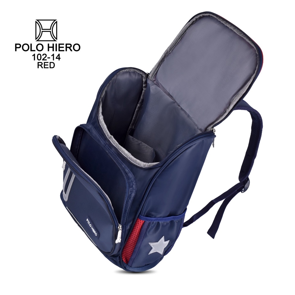 Tas Sekolah Import Tas Sekolah Polo Hiero 102-14&quot; Ransel Backpack Tas Anak-Anak Tas Ransel Fashion