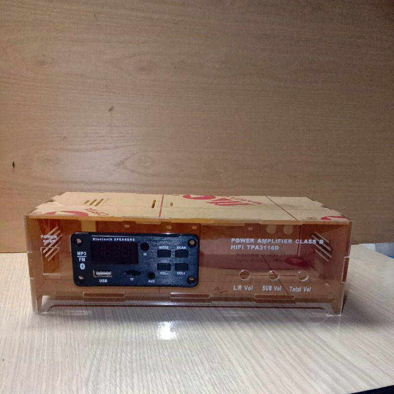 Box amplifier class D (akrilik 5mm) full accesories