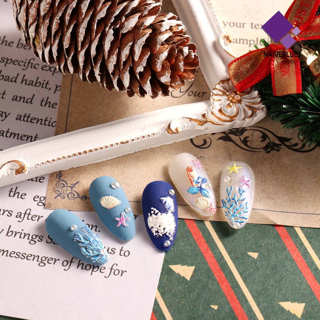 Naiveblue &gt; Stiker Kuku Motif Natal Tahan Air / Pudar Untuk Nail Art / Manicure DIY