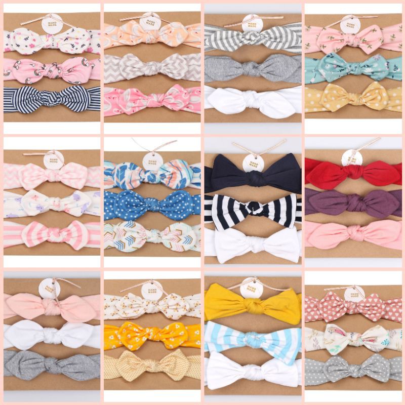 Headband Plain 3pcs Set