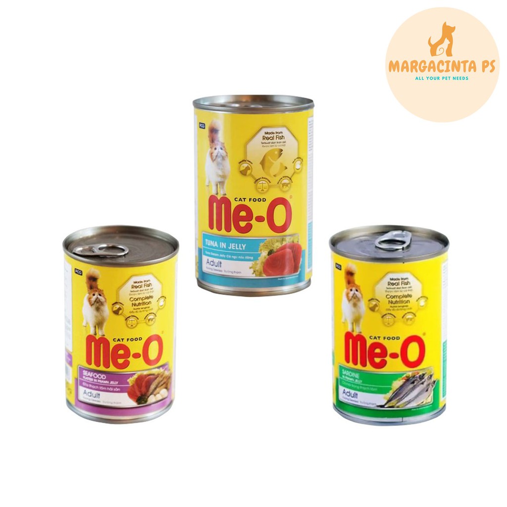 Makanan Kucing Basah Wet food Can MEO Adult 400gr