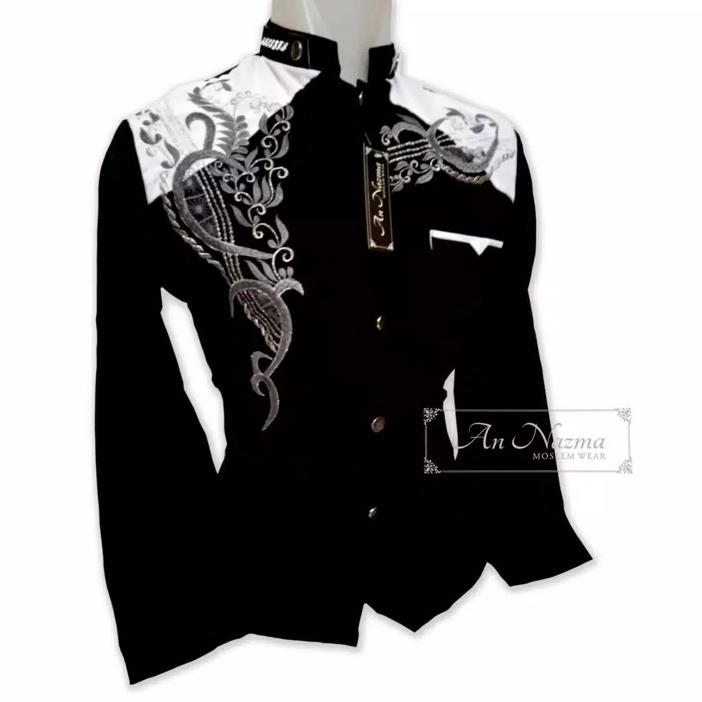ATASAN MUSLIM PRIA JAS KOKO LENGAN PANJANG BORDIR